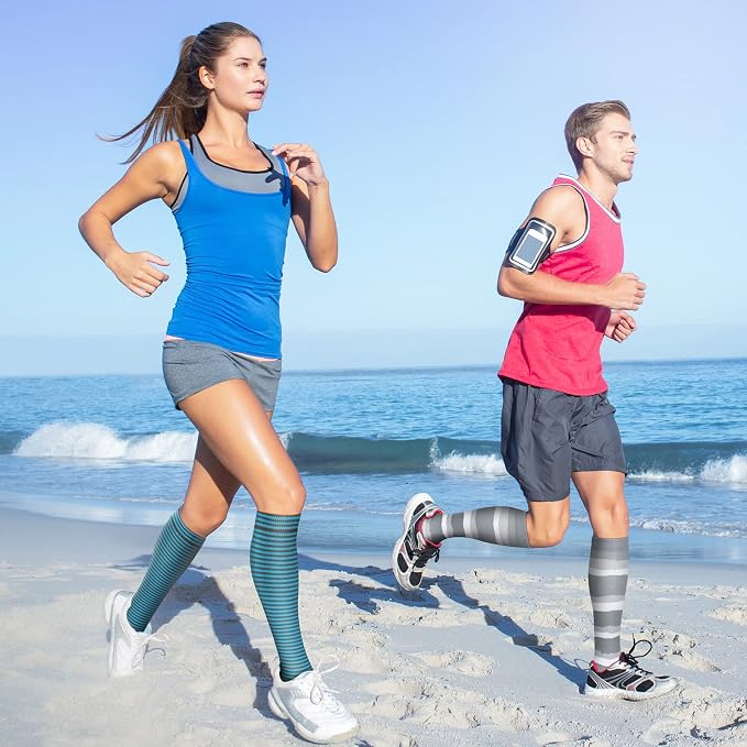QUXIANG Compression Socks for Women & Men 15-20 mmHg, Best for Medical, Nursing, Running, Athletic, Varicose Veins, Travel - Image 4
