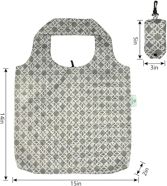 HOLYLUCK Reusable Grocery Bags,Heavy Duty Foldable Shopping Tote Bag (Standard, 3 Maze) - Image 2