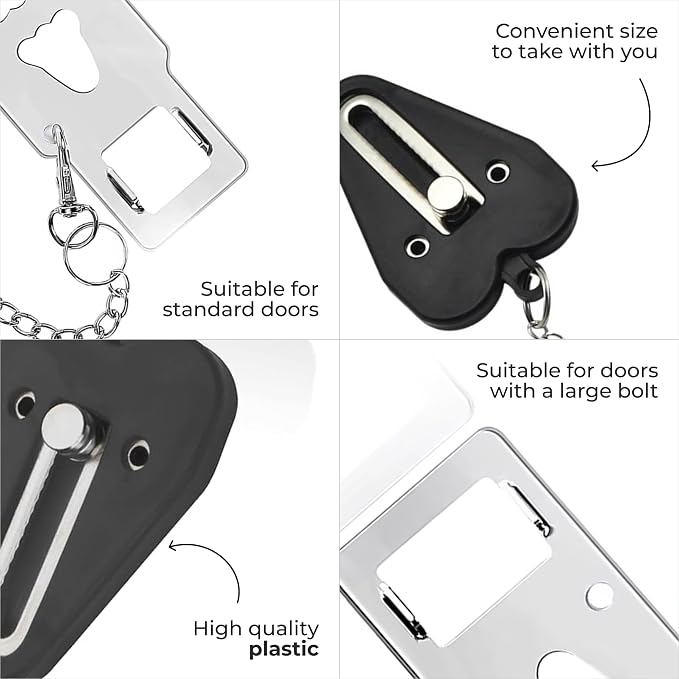 Extra Protection Door Lock – Portable Security Device for Safe Stays in Hotels and Apartments. Provides Instant Safety for Women, Solo Travelers, and Families. - Image 2