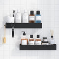 Kitsure Shower Caddy - 2 Pack Adhesive Shower Organizer, Rustproof Metal Shelves, No-Drill Bathroom Organizers and Storage, Black, XX-Large | 2 Pack Shower Shelf for Inside Shower, 100% Rustproof Metal Shelves, No-Drill Bathroom Organizers and Storage by Kitsure