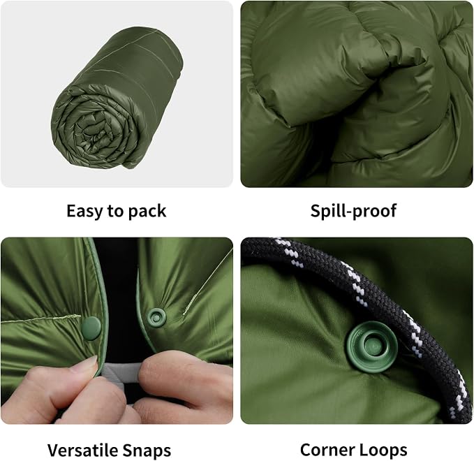 Camping Blanket, Puffy Blanket Lightweight Windproof Water Resistant for Outdoors,Hiking, Backpacking,Beach,Car,Picnic,Stadium - Image 4