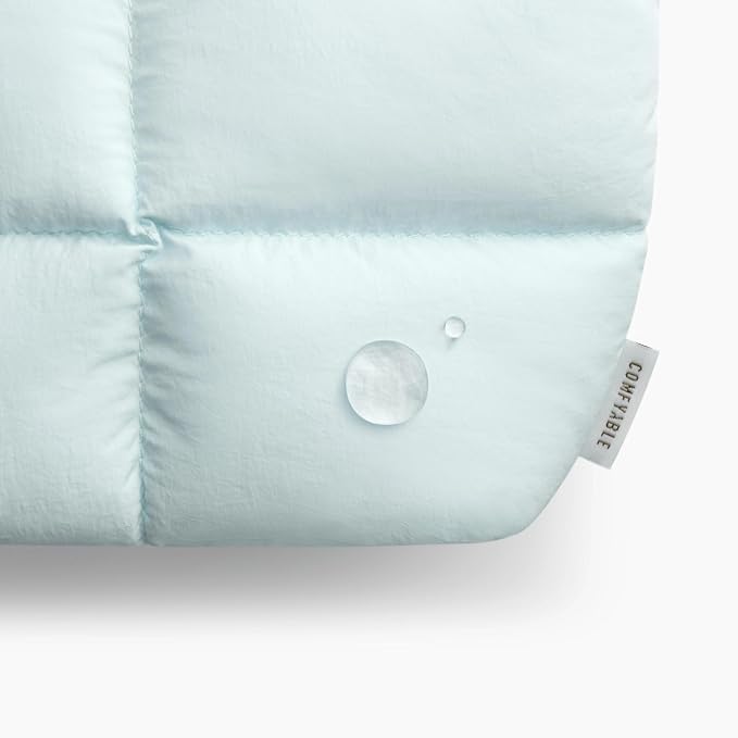 Comfyable Puffy Electronics Organizer Travel Case, Cute Tech Pouch for Women Men, Cable Storage Bag for Charger, Phone, Power Bank, Cord, Compact Tech Accessories Pouch, Ice Blue - Image 5