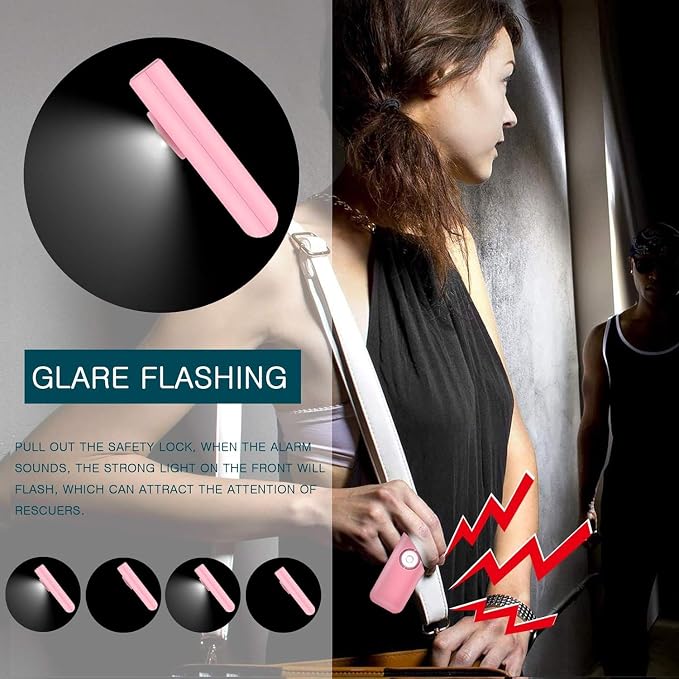 Personal Safety Alarm for Women – Superior Loud Siren & SOS Strobe | Premium Compact & Well-crafted Self Defense Keychain Alarm, College Dorm Essential, Variety of Colors (Pink) - Image 8