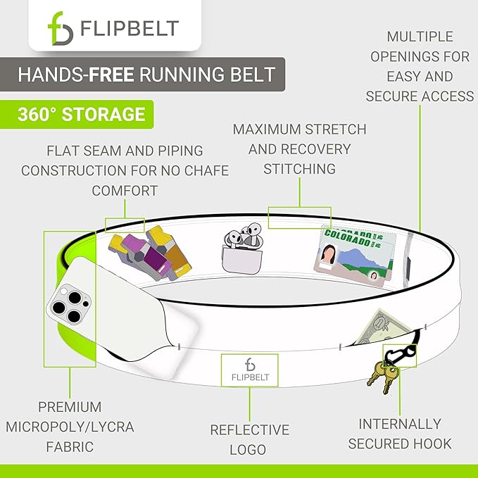 FlipBelt Classic Running Belt, Phone Holder for Running, Money Belt Pouch - Image 6