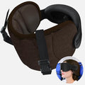 SARISUN Travel Pillows for Airplanes, Stable Head Support, Travel Essential | Airplane Pillow with Eye Mask, Seat Strap Secures to Headrest, for Stop Bobblehead, for Long Flight Road Trip, Dark Brown by SARISUN