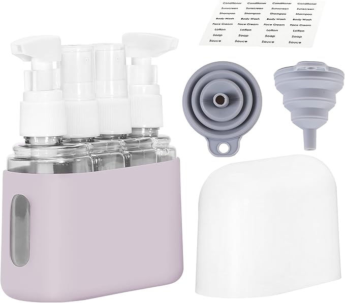 Bpluma Travel Bottles, Leak Proof Containers For Toiletries TSA Approved Airplane Accessories Kits For Liquid With Labels | For Toiletries TSA Approved Airplane Accessories Kits For Liquid With Labels by Bpluma
