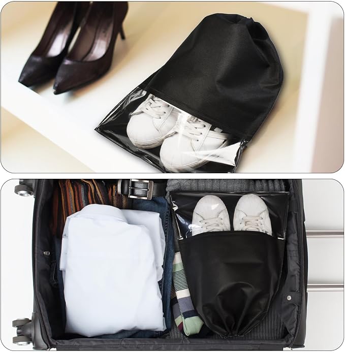 8PCS Travel Shoe Bags with Rope for Men and Women Large Shoes Pouch Organizers - Image 5