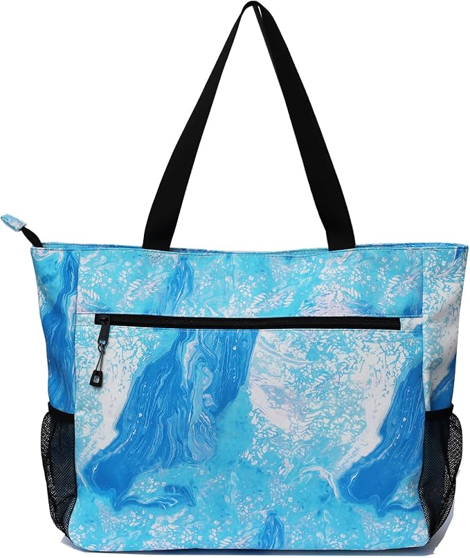 ESVAN LARGE BEACH BAG Water Resistant Lightweight 20 inch Women Oversize Tote Bag for Gym Beach Travel Pool Yoga Nurse - Image 7