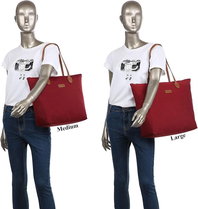Water Resistant Light Weight Nylon Tote Bag Handbag - Image 6