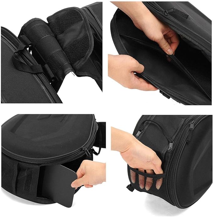 Motorcycle Saddlebags, Expandable Large Capacity Side Bags with Rain covers | Universal Detachable Saddle Bags with Reinforced Straps, Motorcycle Luggage Bag, Accessories Storage Bags, Seat Bag - Image 4