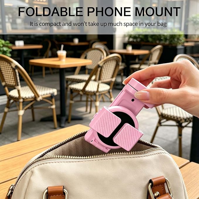 Airplane Travel Essentials Phone Holder for Desk,Magnetic Phone Holder with Clip, 360° Rotation, Travel Essential Mount for Airplane for Airplane, Travel Must Haves Phone Stand for Desk, Tray Table - Image 6