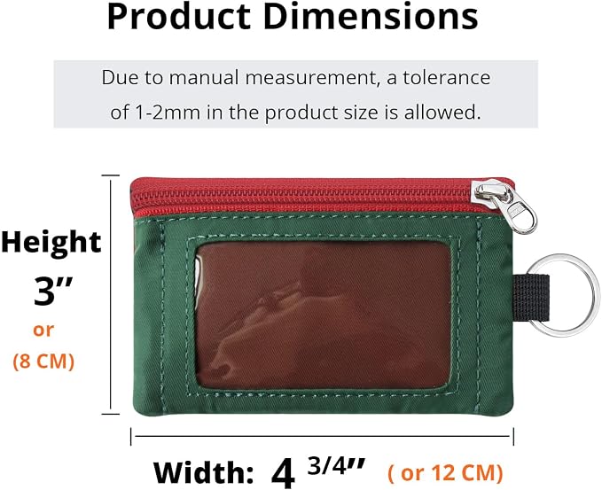 RFID Blocking Travel Wallet with Adjustable Lanyard, Small Nylon Zipper Pouch and Badge Holder for ID, Credit Cards, Cash, Keys, Commuters (Coffee+DarkYellow) - Image 3