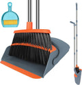Broom and Dustpan Combo Set, 51" Long Handle Broom with Mini Set | Mini Set for Tables, Kitchens & Tight Spaces, Built-in Comb Dustpan, Foldable Space-Saving Storage, Multi-Surface Use by UDUK