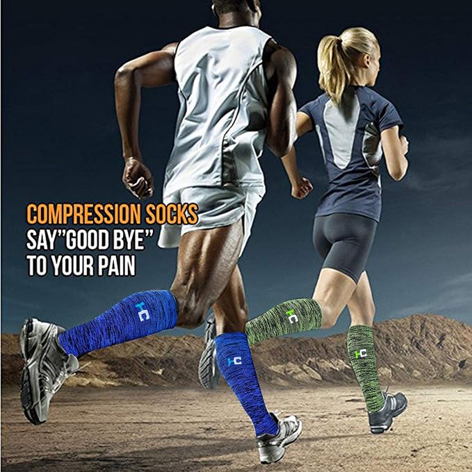 5/6 Pairs Graduated Compression Socks for Women&Men 20-30mmhg Knee High Socks Travel Hiking Running Stocking - Image 3