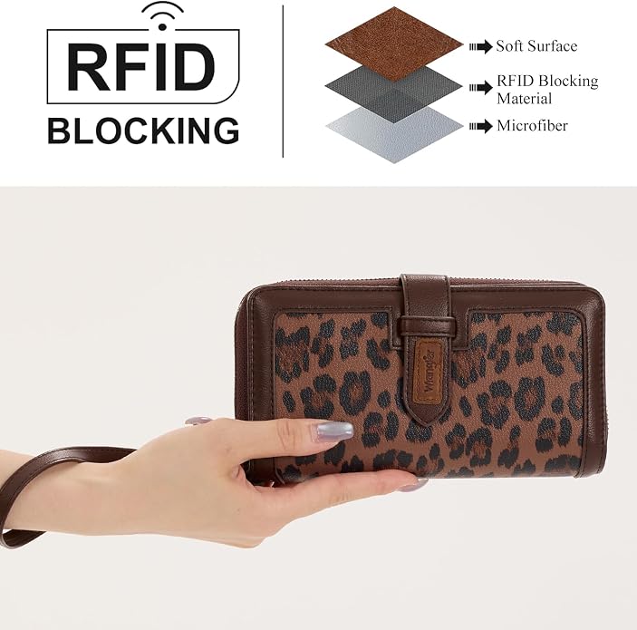 X Wrangler Women's Wallets Bifold Wristlet Wallets for Women Large Capacity Credit Card Wallet with ID Window - Image 5