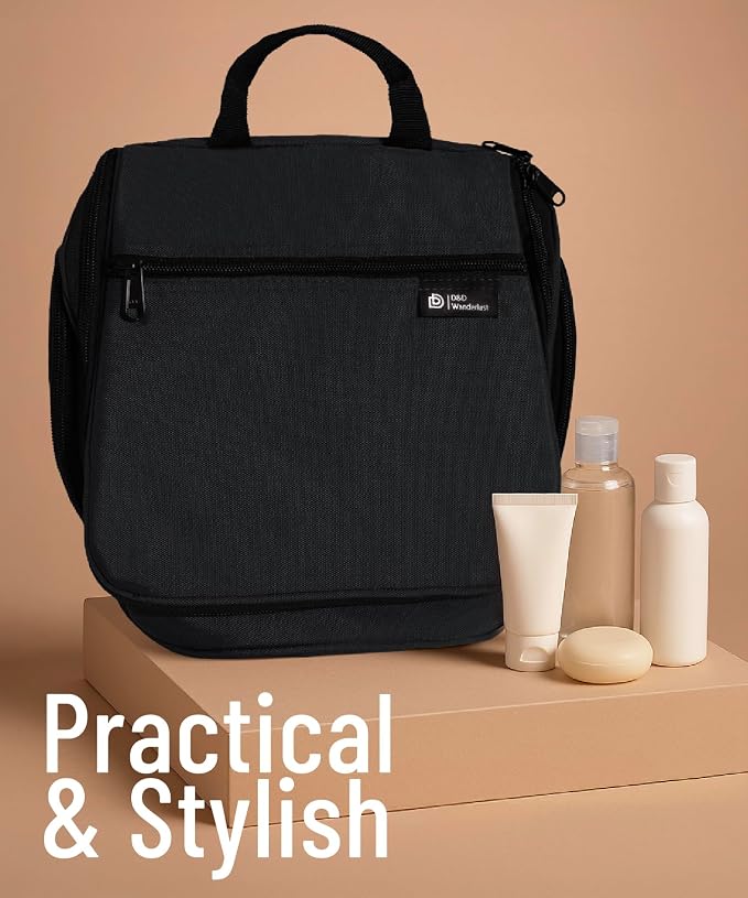 D&D Wanderlust D&D Hanging Travel Toiletry Bag for Men and Women – Cosmetics, Makeup and Toiletries Organizer Kit with 10 Compartments - Image 8