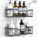 EUDELE Shower Caddy 2 Pack, Adhesive Shower Organizer for Home Decor & Kitchen Storage, No Drilling, Rustproof Stainless Steel Bathroom Shelf Organizer by EUDELE