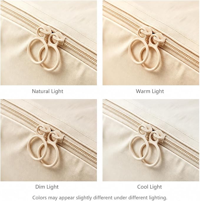 8 Set Packing Cubes for Travel Essentials With Hanging Toiletry Bag for Women, Lightweight Suitcase Organizer Bags with Mackup bag, Carry-On Luggage Accessories (Beige) - Image 7