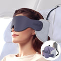 Travel Pillow for Airplane, 360° Head Support for Long Flight | Seat Strap System, 360° Headrest, Stable Comfort, Stop Bobblehead, 3D Eye Mask Airplane Pillow, Travel Essential, Stripe Grey by Inspireyes