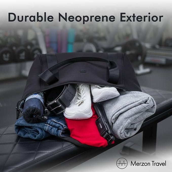 All Day Duffle | 11L | Fits 11-Inch Tablet | NTB-713 Black | Sturdy Neoprene, 12.0 Inches x 6.0 Inches x 7.5 Inches, Travel, Gym, Tote, Fits Under Airline Seat, TSA Friendly - Image 5