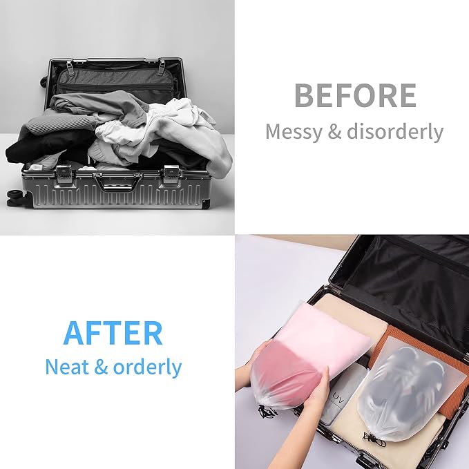Vorspack Transparent Shoe Bags for Travel Large Clear Shoes Organizers Storage Pouch with Rope for Men and Women 26 Pack - Image 4