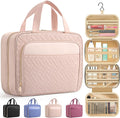 HOTOR Hanging Travel Toiletry Bag Women Men, Pale Pink, Medium | Waterproof Makeup Bag Hanging Hook,Multiple Pockets,Travel Essentials,11.2 x 3.2 x 8.9inches by HOTOR