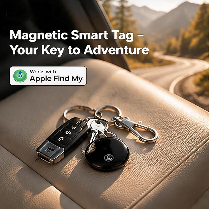 GPS Tracker for Vehicles【Apple MFi Certified】 Real-Time Tracking, No Monthly Fee/No SIM Card，Works with iOS Find My | Mini Hidden Magnetic GPS Locator, IP68 Waterproof, Reliable Performance (Black) - Image 3