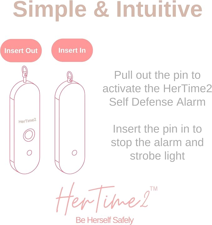 Personal Safety Alarm for Women - Loud Self Defense Siren, Waterproof Keychain with Strobe Light - Battery Powered, Black - Image 7