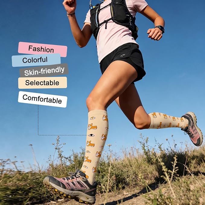 4 Pairs Compression Socks for Women Circulation-Best Support for Nurses,Running,Athletic,Travel - Image 4