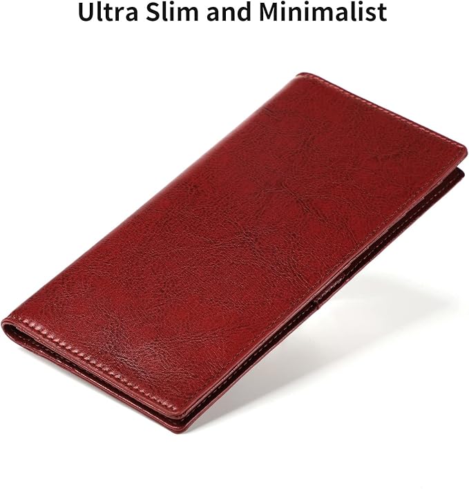 Ultra Slim Thin Leather Women Wallet RFID Blocking Credit Card Holder Bifold Long Ladies Billfold - Image 2