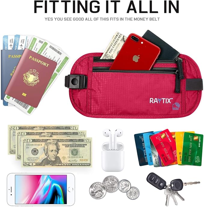 Money Belt For Travel Wallet Belt Passport Holder Travel Pouch to Protect You With RFID Transmissions –Secure, Hidden - Image 4