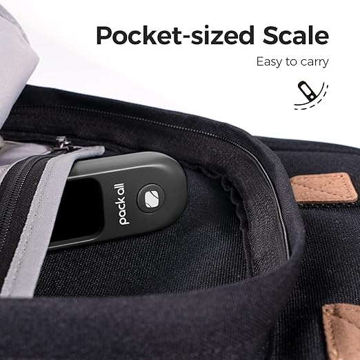 pack all Digital Luggage Scale for Travel, 110Lbs Capacity, 0.1Lb Precision | Handheld, Backlit LCD Display, Lb/Kg/Oz Conversion, Tare Function, Battery Included, Black - Image 6
