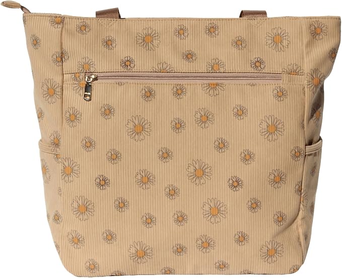 ESVAN Original Floral Water Resistant Large Tote Bag Shoulder Bag for Gym Beach Travel Daily Bags Upgraded - Image 5