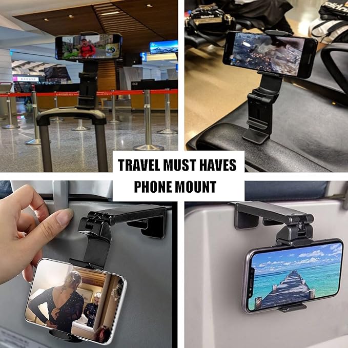 Phone Holder,Airplane Travel Essentials,Car Phone Mount,Cell Phone Stand for Desk Shower Bike Bed Luggage,Universal Mini Travel Accessories for iPhone 16 15 14 13 12 11 Pro Max Samsung - Image 3