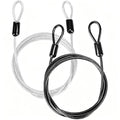 2 Pack Outdoor & Travel Security Cable with Loops, 3.3 ft x 1/8 in (1m x 3mm) Braided Safety Wire, Flexible Steel Safety Cable with Double Loops for Luggage, Outdoor Gear and Gates by Unknown