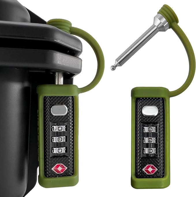 LAFENLIN TSA Lock for Gun Case, 3-Dial Combo Padlock, 2 Pack | TSA-approved Combo Padlock (No key). Cut-resistant Steel Shaft, Weatherproof. Fits Rifles,Pistols, Cameras,Cases & Ammo Boxes by LAFENLIN-HardCaseLock