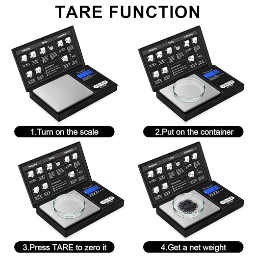 Fuzion Digital Pocket Gram Scale - 1000g/0.1g Small Food Scale Portable | Easy of Use, LCD Display, Tare Function, 6 Modes Ounces Grains, Batteries Included, Travel Food Scale - Image 4