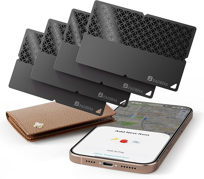 2026 Apple MFi Certified Wallet Tracker Smart Card for Find My iPhone Ultra Thin Air Tracker Tag for Travel, 5 Years+ Staying Power, IP69 Waterproof, Key Finder & Item Locator for Keys, Bags, Passport by BFADEHA