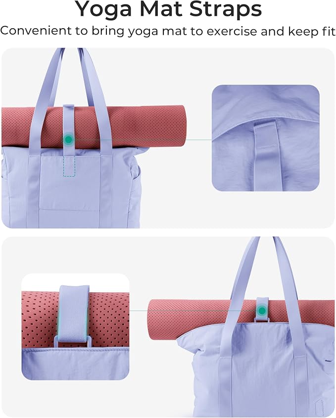 BAGSMART Tote Bag for Women, Tote Bag with Zipper Work Tote with Compartments Nurse Shoulder Hanbag for Travel, Gym - Image 3