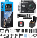 AKASO EK7000 4K30fps Action Camera - 131ft Waterproof Camera with Remote Control 4X Zoom Ultra HD 20MP Underwater Camera with Accessories Kit | 4X Zoom, Remote Control, Ultra HD, Time Lapse, Burst Photo, Self-Timer, Accessories Kit by AKASO
