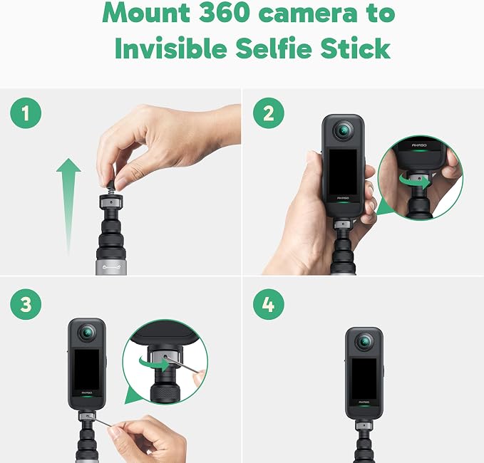 AKASO 118"/3m Invisible Selfie Stick for 360 Action Camera | Carbon Fiber Extension Pole for Insta360, DJI Osmo 360, GoPro Hero, AKASO 360/EK7000/EK7000 Pro, Brave 4/7 LE Action Camera - Image 5