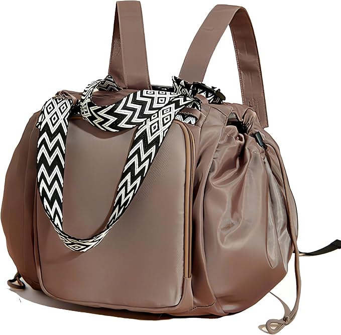 Tote Bag Large Capacity Lightweight Backpack with 15 Pockets Nylon Shoulder Bag for Car Travel Mother Bag by Fashowlife