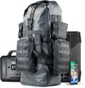 Mission Darkness Dry Shield Faraday Backpack 40L // Waterproof Tactical Bag with MOLLE Webbing and Removable Packs // Signal Blocking Anti-tracking Data Privacy EMP Shield for Electronics by MissionDarkness