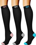 CHARMKING Compression Socks for Women & Men Circulation (3 Pairs) 15-20 mmHg is Best Support for Athletic Running Cycling by CHARMKING