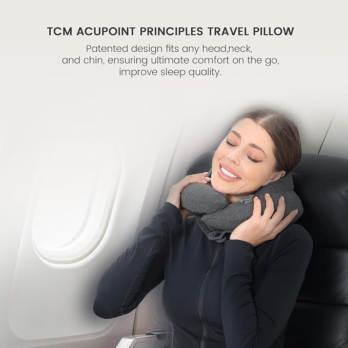 Keemall Portable Inflatable Travel Neck Pillow Flight & Airplane Essentials | 3rd Generation Air-Filled Headrest, Double Comfort, Includes Separate Storage Bag for Business Traveling & Long Flight - Image 6