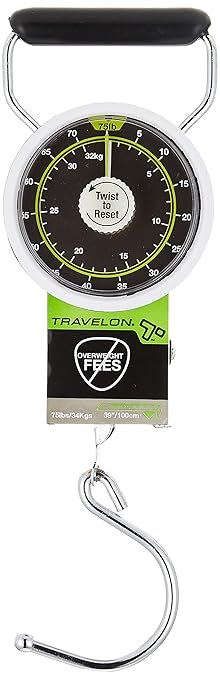 Travelon Stop and Lock Luggage Scale with Tape Measure by Travelon