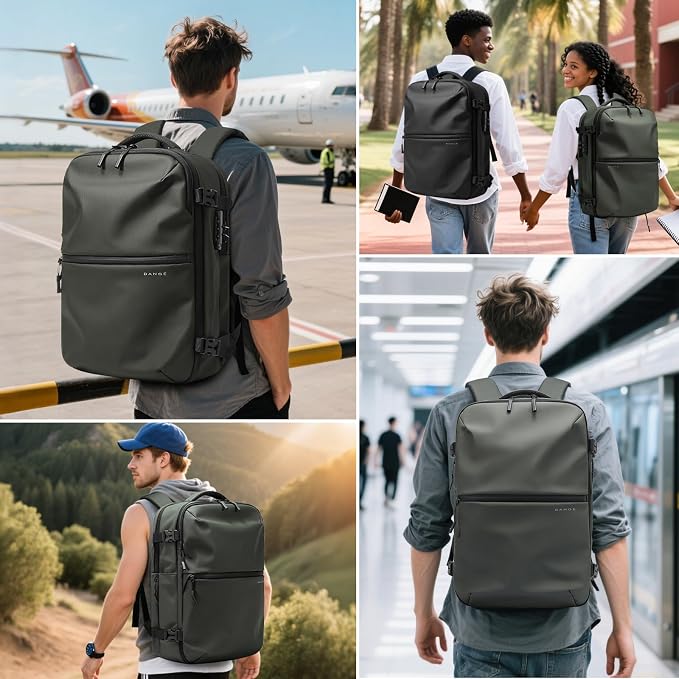 BANGE Travel Backpack with TSA lock version can hold 15.6 inch Laptop suitable Daily Commute and Overnight Flight Approved Anti-theft Bag - Image 7