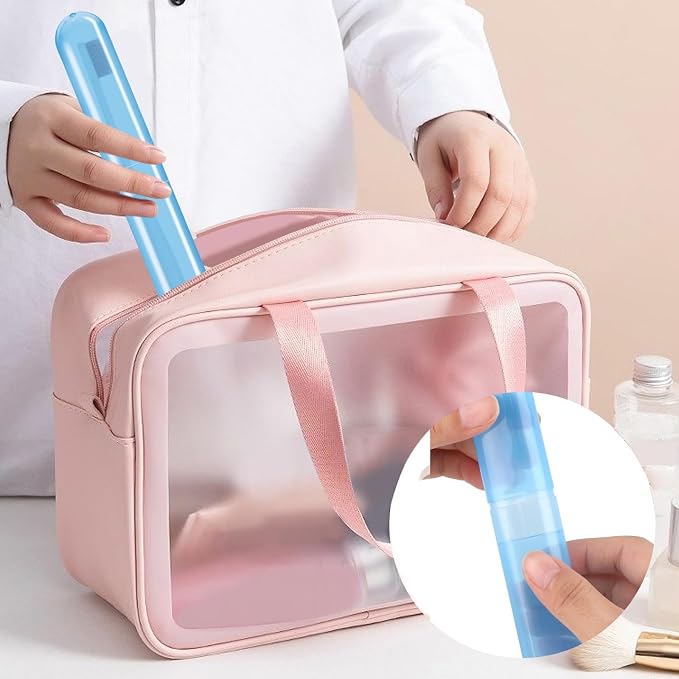 6 Pack Travel Toothbrush Case Breathable Portable Toothbrush Holder Plastic Toothbrush Cover Container for Couples Valentine Gifts, Traveling, Bathroom, School, Home, Business, Camping - Image 6