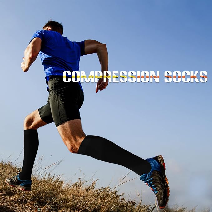 Sooverki Compression Socks for Women and Men Circulation (3/4 Pairs) is Best Support for Running Athletic Cycling Hiking - Image 5