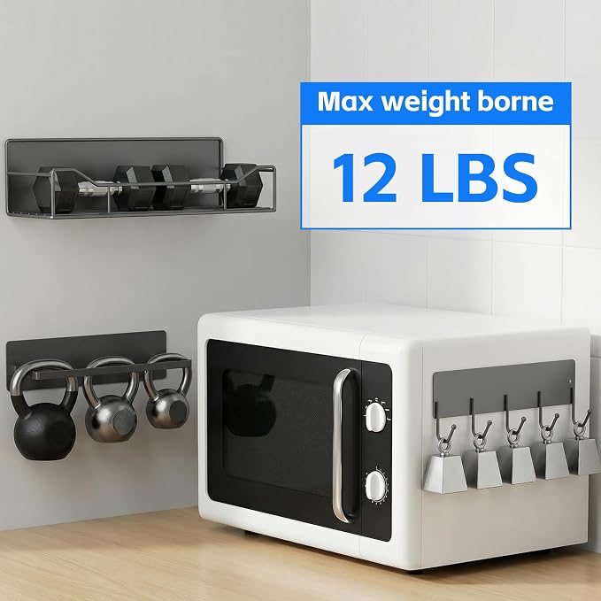 Magnetic Spice Rack for Refrigerator, 5 Pack Magnetic Fridge Organizer Shelves, Strong Magnet, No Drilling, Space Saving Shelf Organizer for Kitchen, Refrigerator & Laundry Room Storage (Grey) - Image 5